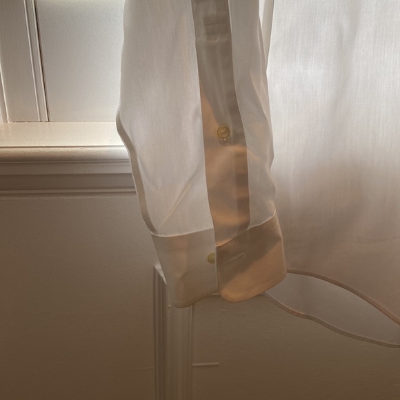 15 1/2-4/5 Brooks Brothers button down white shirt - Picture 4 of 8